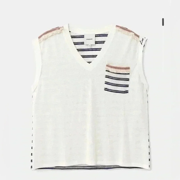 Desigual Embossed sailor t-shirt/blouse - Picture 4 of 6